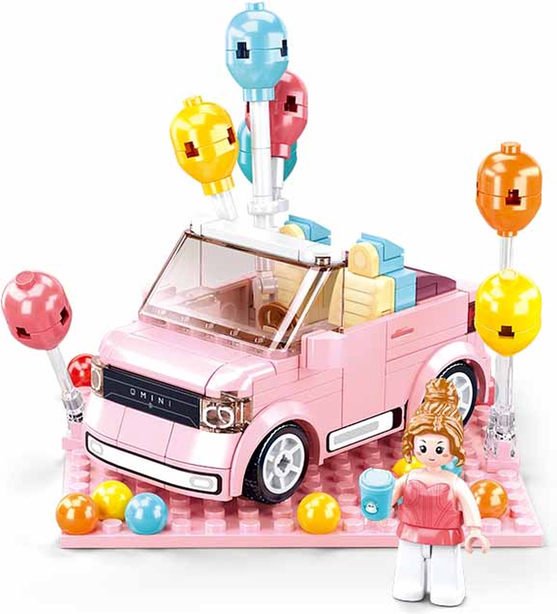 Sluban miniq mini konvertibelt byggelegetøj til børn fra 8 år - byggelegetøjsmodelbygning - byggekasse med 245 byggeklodser og 1 minifigur - m38-b1086