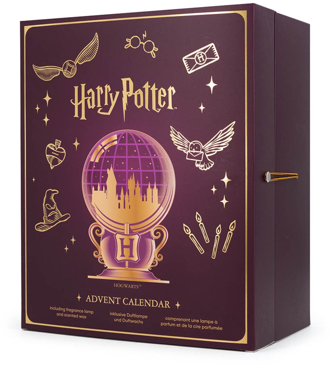 Harry Potter adventskalender - 24 rum - bordeauxrød