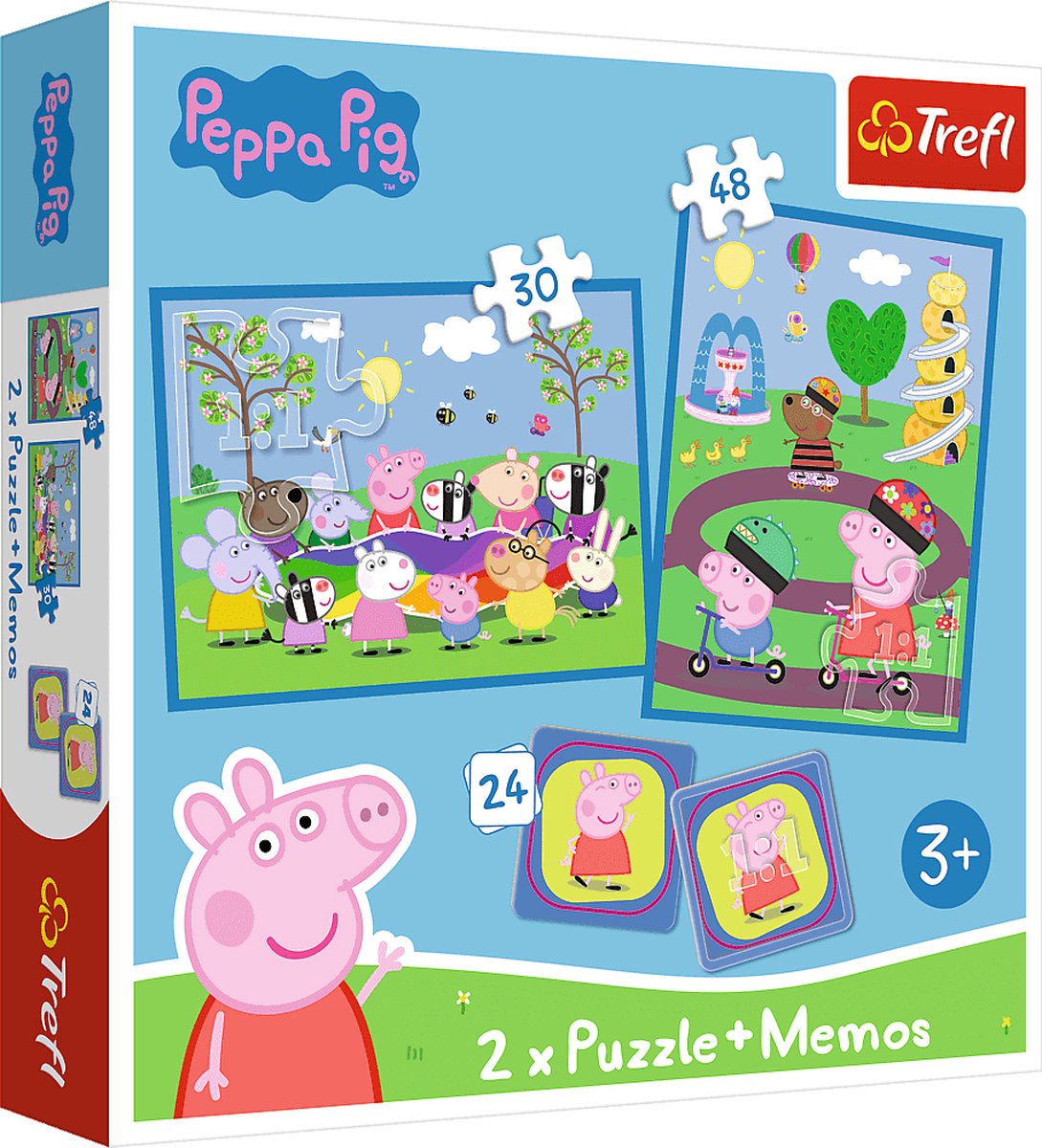 Trefl peppa pig spil - 2i1 memo spil og puslespil til børn.