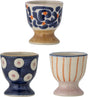 Bloomingville eviaya eierdop - blauw - aardewerk