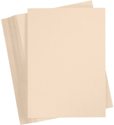 Creativ firma farvet pap, a4, ark 210x297 mm, 180 gr, beige, 100 ark 1 æske