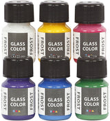 Creativ Company Glass Color Frost Glass Paint Color, 6x30ml