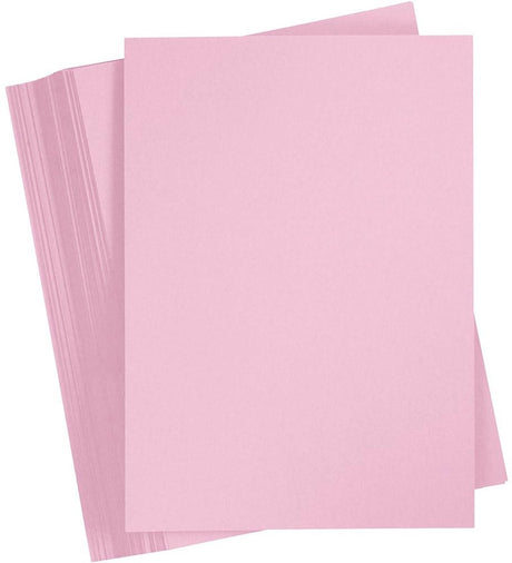 Creativ firma farvet pap, a5, 180 gr, lys pink, 100 ark 1 æske
