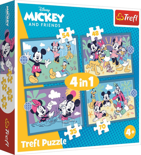 Trefl 4-i-1 mickey mouse-puslespil - spil og sjov for børn