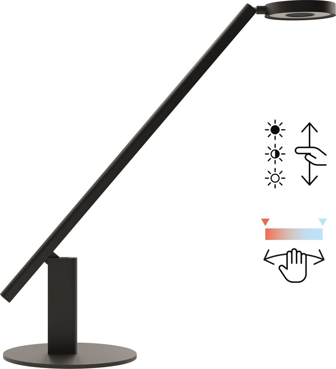 Luctra® lite radial base - LED bordlampe - biologisk effektivt lys - innovativ gestuskontrol - ergonomisk