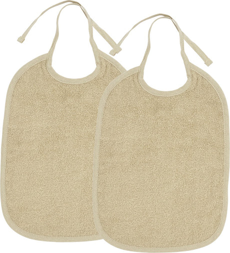 Meyco baby uni hagesmæk - 2-pak - frotté - sand