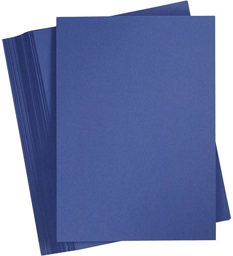 Creativ firma farvet pap, a4, ark 210x297 mm, 180 gr, mørkeblå, 100 ark 1 æske