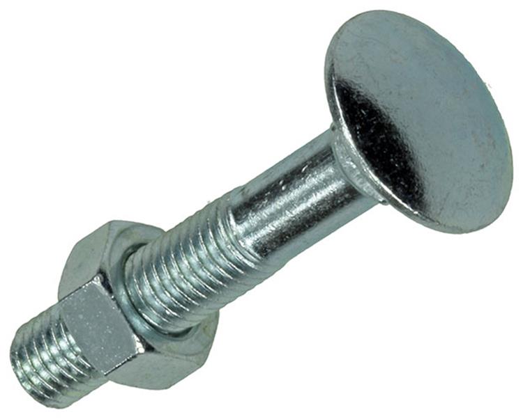 Mack 1017576 - træbolt + møtrik galvaniseret stål 5 stk m7 x 40 mm | 5 stk