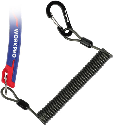 Workpro wp439010 uitschuifbaar veiligheidskoord 27–200 cm voor handgereedschap – 35 kg draagkracht