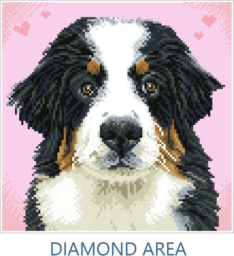 Diamond dotz® diamant dotz hund zuzu - diamantmaling - 11.664 dotz - 29x29 cm
