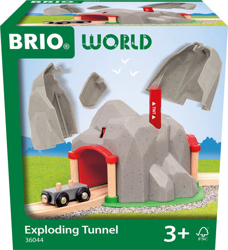 Ravensburger Brio World - 36044 eksploderende tunnel | sæt legetøjstog til børn fra 3 år og opefter