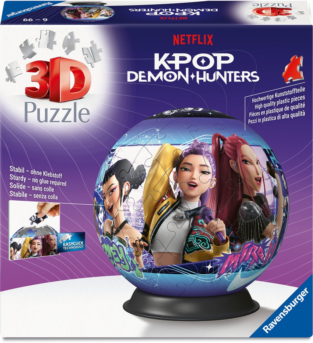 Ravensburger - 3d puslespil - kpop dæmonjægere - 72 brikker