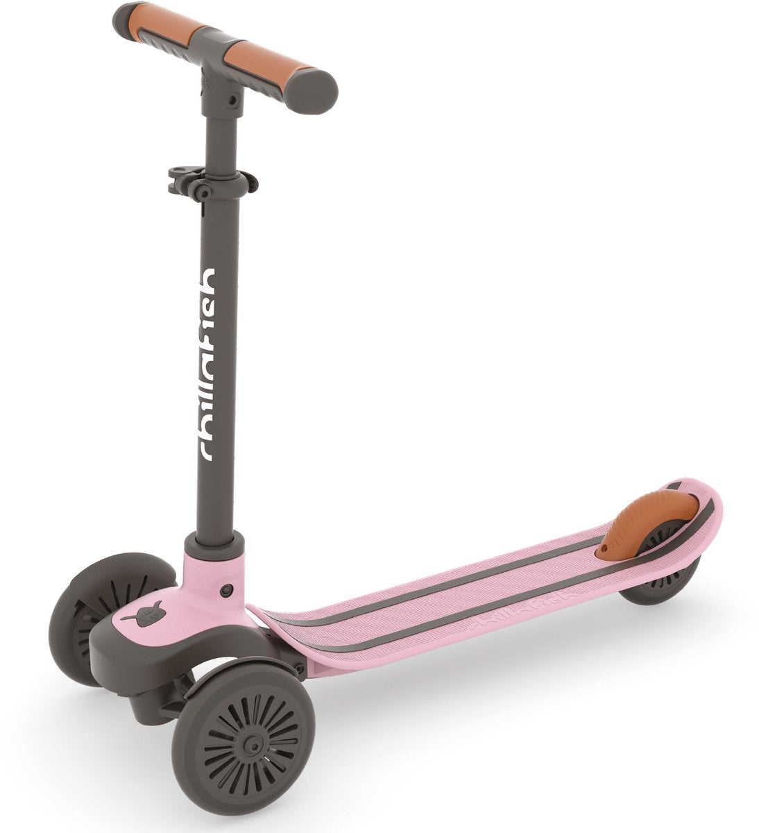 Chillafish børnescooter 3 år med tre hjul - pink - letvægts scooter piger med aftageligt styr og fodbremse - justerbar i højden - lean-to-steer - ekstra greb håndtag - model Scotti 3