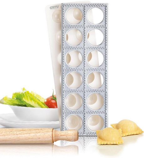 Gefu tasca raviolimaskine - 3-delt sæt - ravioliform - pastamaskine til 12 ravioli