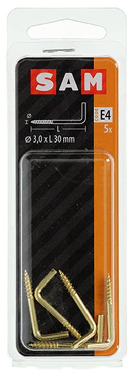 Mack 1019702 - skrue tommelfinger messing 5 stk 3,0 x 30mm | 10 stk