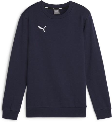 Puma teamgoal casuals sweater med rund hals jr drenge sportstrøje - marineblå- hvid