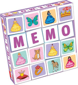Taktisk memo prinsesser og dyr - memo spil - find de rigtige par - fortryllende prinsesser og søde dyrevenner - brætspil for børn og familier - 2 til 6 spillere - fra 3 år