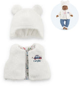 Corolle vintersæt babydukke 36cm - dukketøj hvid polyester.