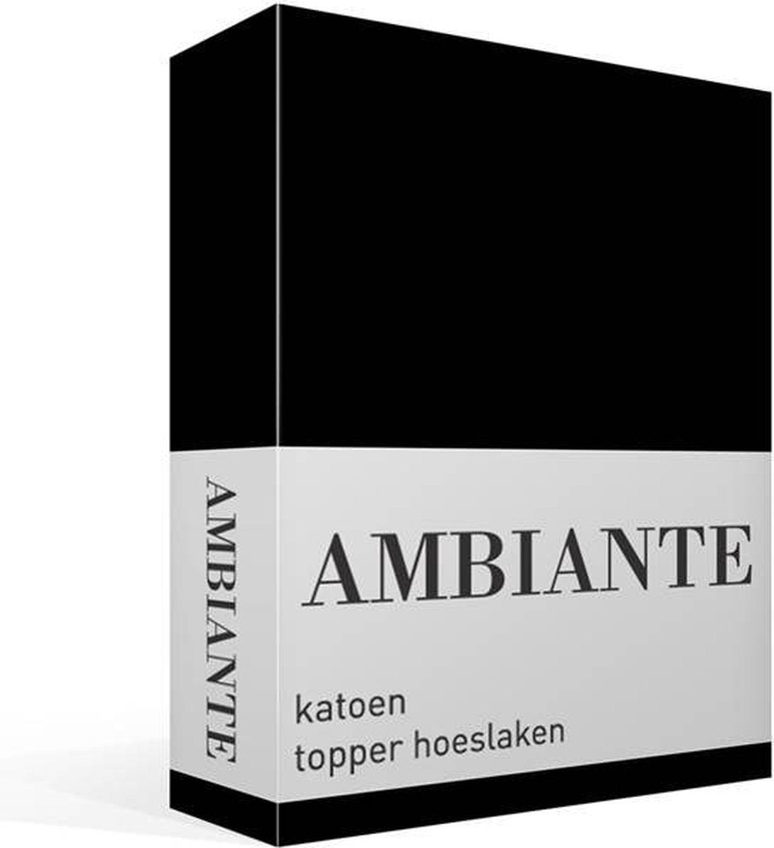 Ambiante katoen - topper hoeslaken - 140x220 - zwart