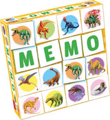 Taktisk memo dinosaurer - memospil - find de rigtige par - farverige dinosaurer og forhistoriske krybdyr - pædagogisk brætspil for børn og familier - 2 til 6 spillere - fra 3 år