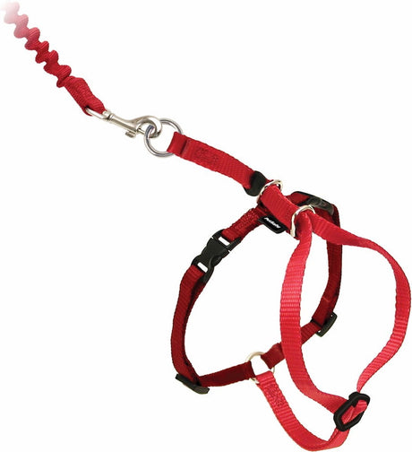 Petsafe easy walk-kattesele med bungee-snor - sele til at gå med din kat - rød eller blå - s m l - farve: rød, størrelse: lille 23-28 cm