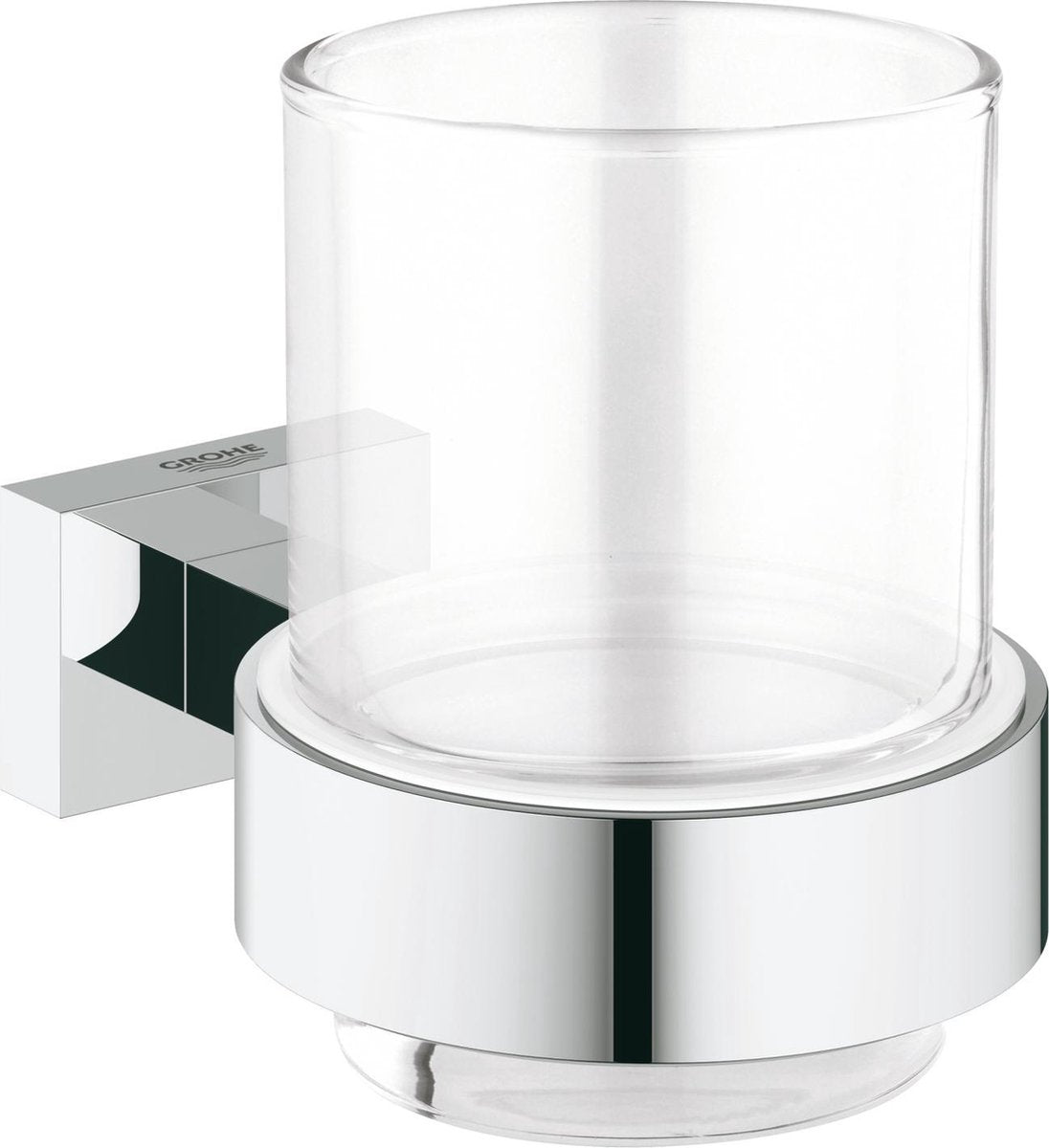 Grohe essentials kubeholder med drikkeglas - krom