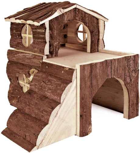 Trixie marsvinehus - barktræ 31x29x28 cm - naturligt levende nåletræ