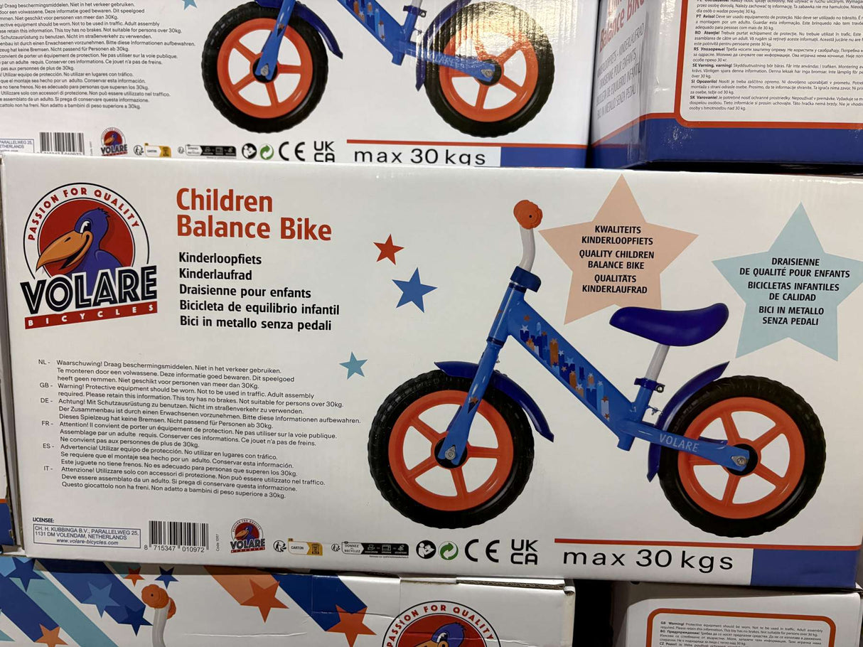 Volare balancecykel - blå