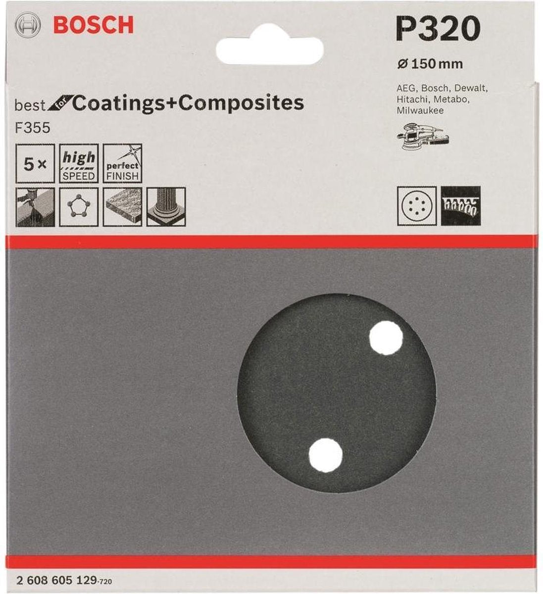 Bosch 5 slibeark ø150 bedste belægninger 6.320
