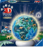 Ravensburger – jord med dyremotiver – 3D puslespil-natlampe – 73 brikker