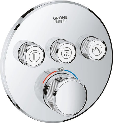 Grohe Grohtherm Smart Control termostatisk brusehane - indbygget blandingsbatteri - med omskifter - rund - krom