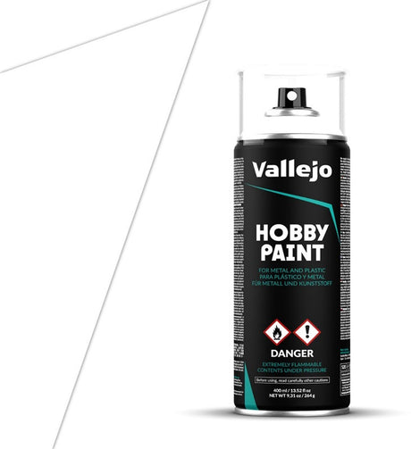 Vallejo hobbymaling - 28010 hvid grunder - spray - maling aerosoldåse - 400 ml