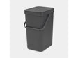 Brabantia sort go affaldsspand - 12 liter - mørkegrå