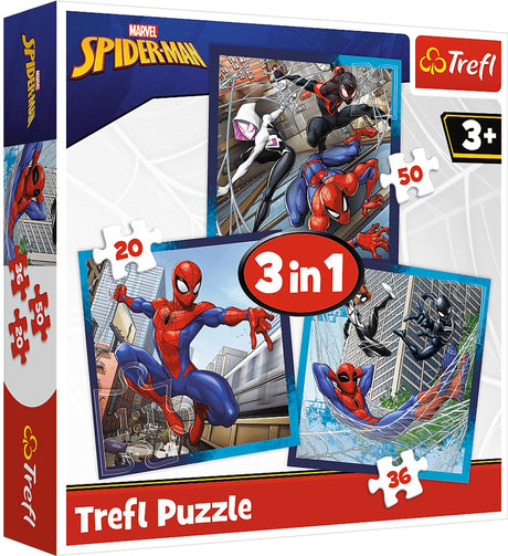 Trefl puslespil 3i1 spider-man - Disney marvel børnepuslespil pap.