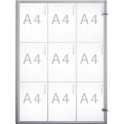 Låsbar noteboard maul maulextraslim sølv