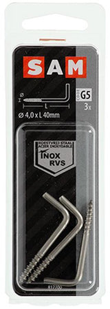 Mack 1019900 - skrue tommelfinger rustfrit stål 3 stk 4,0x40 mm | 10 stk