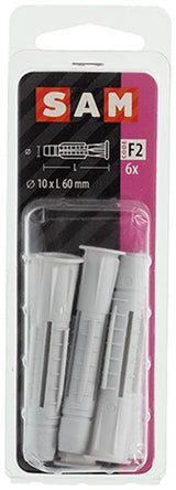 Mack 1017888 - universalstik med polyethylenkrave. 6 stk 10 x 60 mm | 5 stk