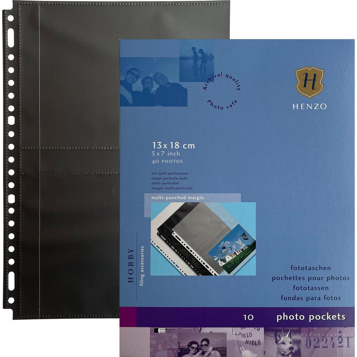 10 fotoark 13x18 sort