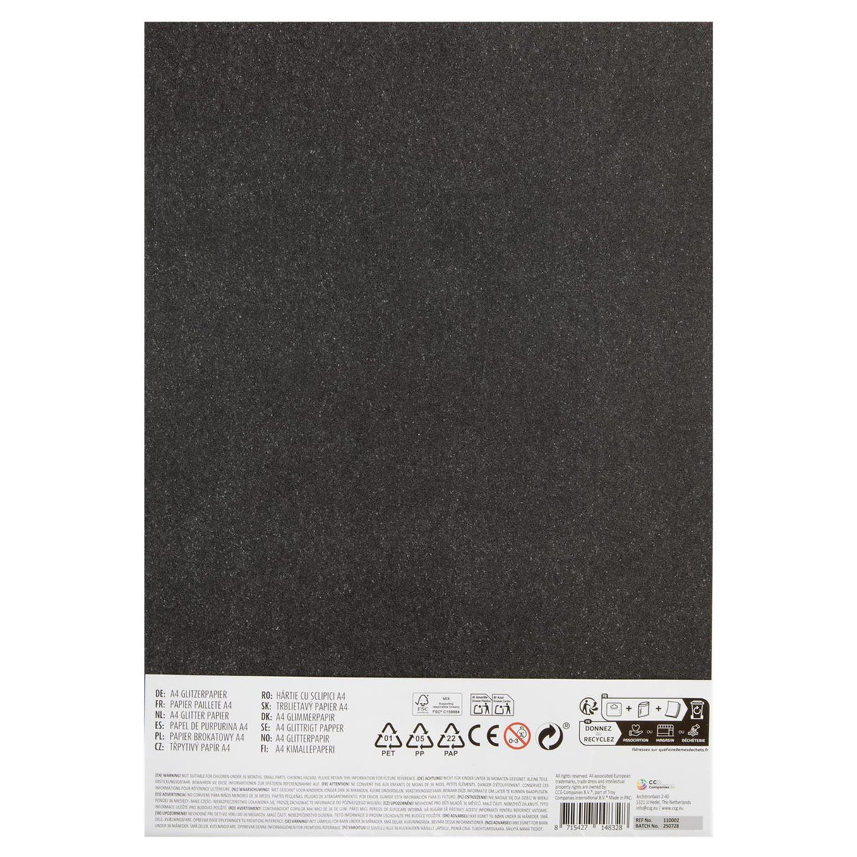 Moxy glitterpapir a4 8 ark 150 gram