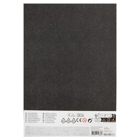 Moxy glitterpapir a4 8 ark 150 gram