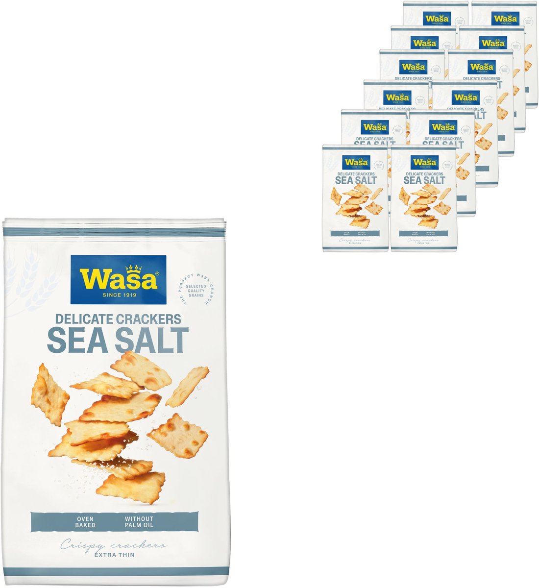 Wasa delikate kiks havsalt - 12 x 180g