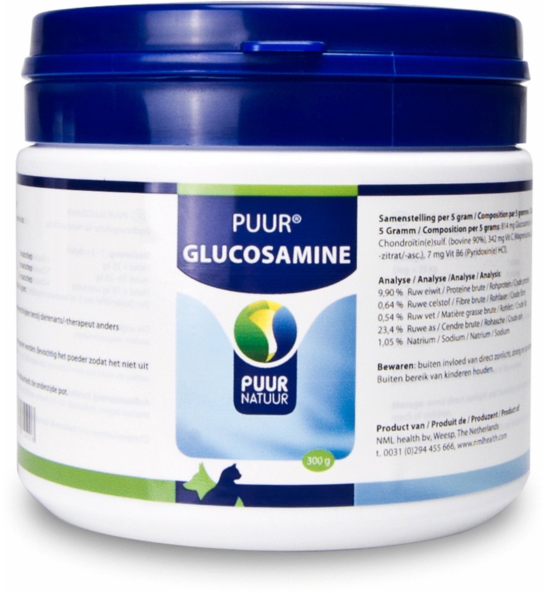 Ren glucosamin til hunde og katte - 300 gr