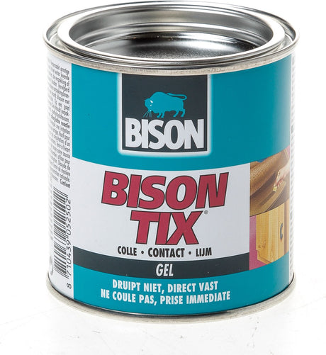 Bison tix® dåse 250 ml, gelformet, superstærk, universal, kontaktklæbende, vandtæt finish, nem at bruge, velegnet til utallige reparationer