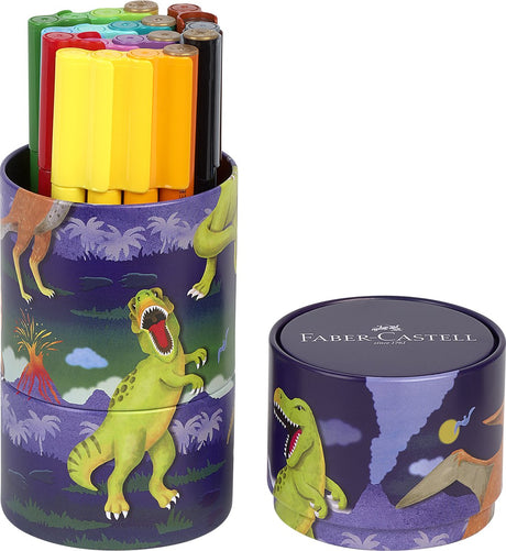 Faber-castell tuschpenne - connector dino - 20 stykker i en dåse - fc-155546