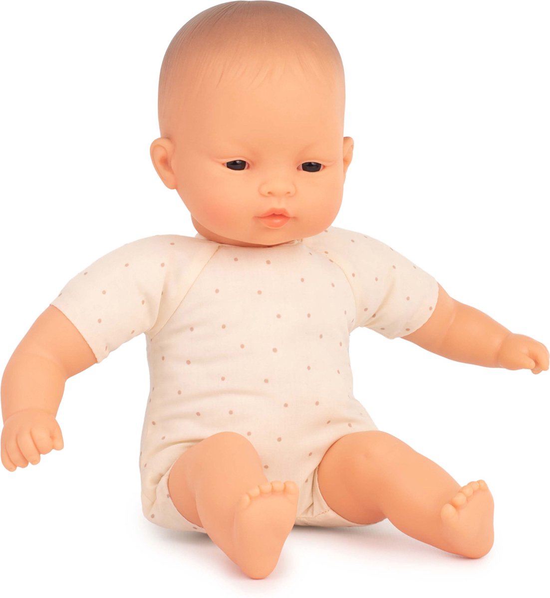 Miniland babydukke med stof krop - asiatisk 32cm - med vanilje duft - vandtæt - 10 måneder