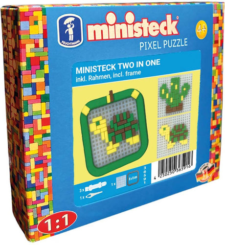 Ministeck mosaik legetøj mini rammer skildpadde kaktus lille æske.