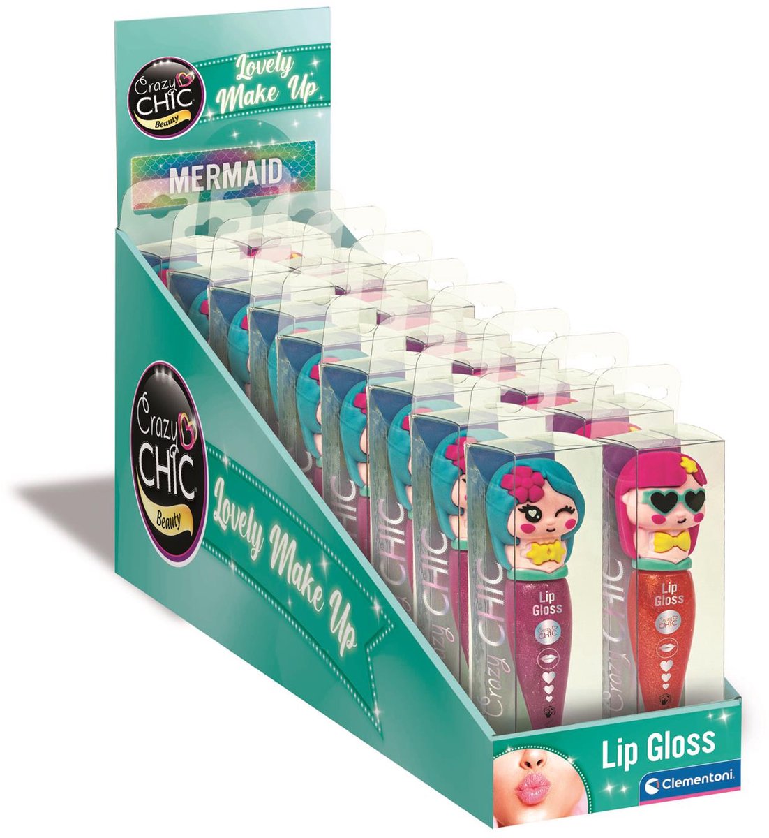 Clementoni crazy chic lipgloss havfrue rød lilla
