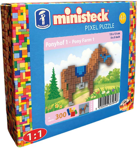 Ministeck mosaik ponygård - ponygård 1 - lille æske - 300 stk.