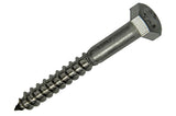 Mack 1020009 - trægevindbolt rustfrit stål 12 stk 6 x 50 mm | 5 stk