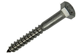 Mack 1020009 - trægevindbolt rustfrit stål 12 stk 6 x 50 mm | 5 stk